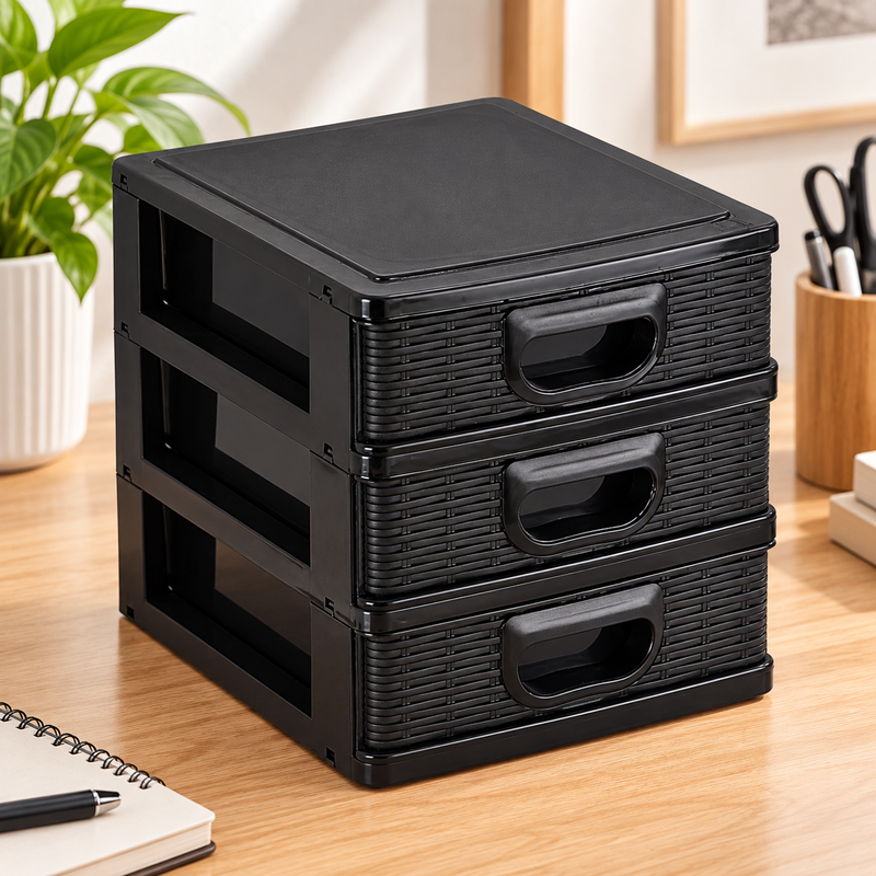 Organizador de Mesa com 3 Gavetas