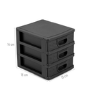 Gaveteiro Organizador De Mesa - Acessórios Brincos Maquiagem Remédio Medicamento Linhas Costura-3 Gavetas
