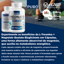 Treonato Puro Nutrition Magnésio + L-Treonina, Alto Teor de Magnésio por Porção, 180 Cápsula