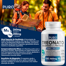 Treonato Puro Nutrition Magnésio + L-Treonina, Alto Teor de Magnésio por Porção, 180 Cápsula
