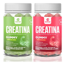 Kit 2 Gummy Creatina 3g Sabor Morango E Uva Verde